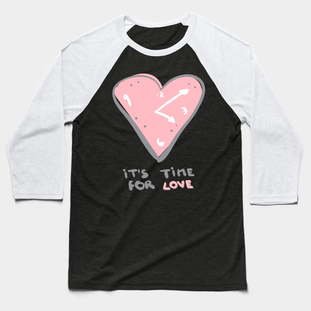 It's time for love Baseball T-Shirt by adrianserghie